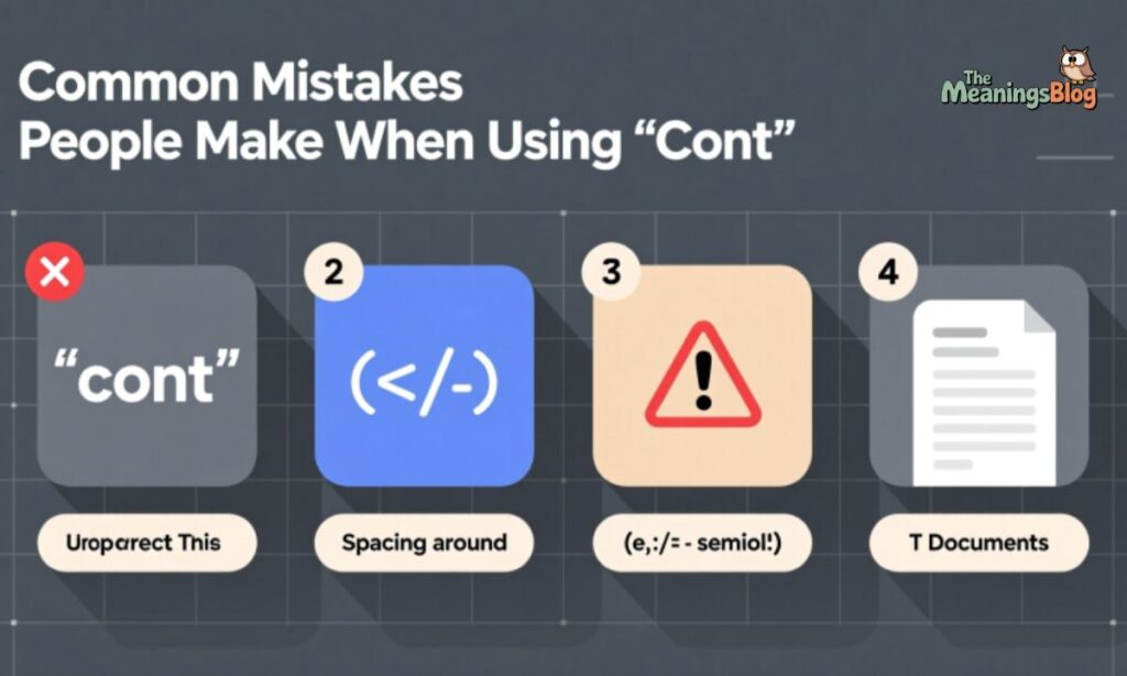 Common Mistakes People Make When Using “Cont”