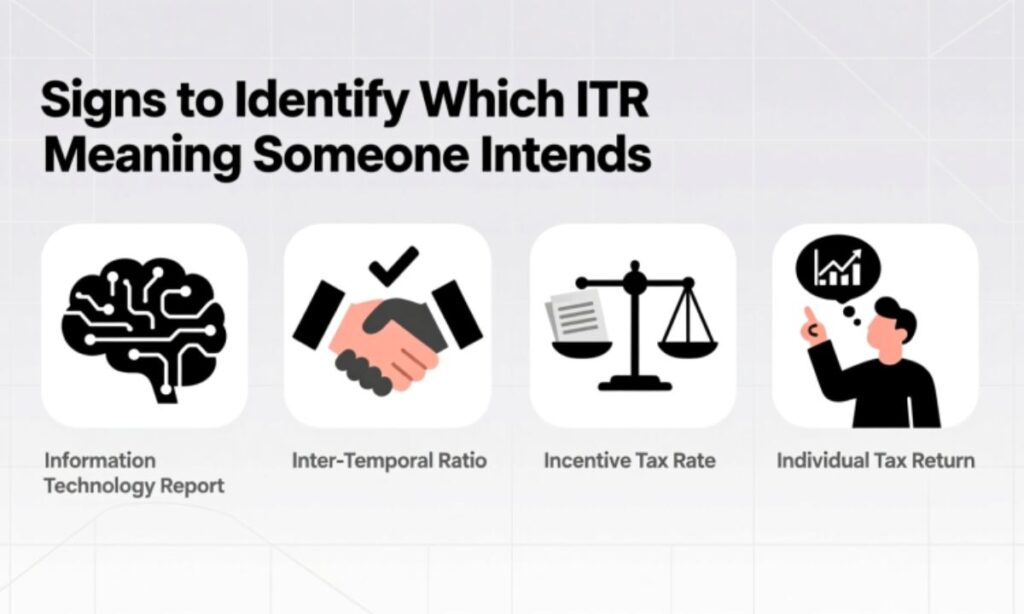 Signs to Identify Which ITR Meaning Someone Intends