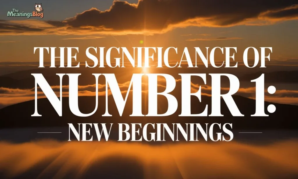 The Significance of Number 1: New Beginnings