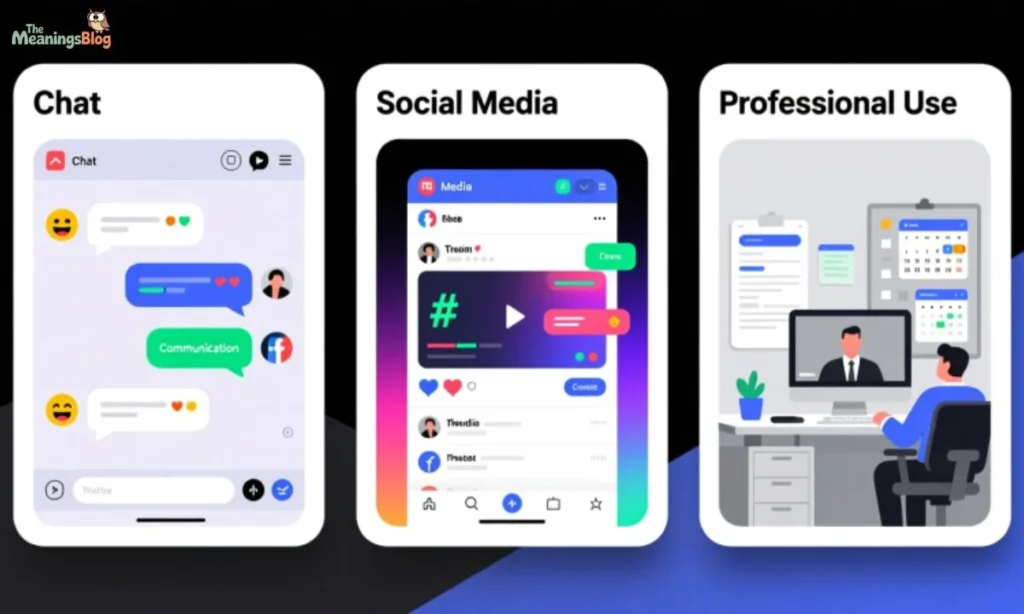 Usage in Different Contexts (Chat, Social Media, Professional Fields)
