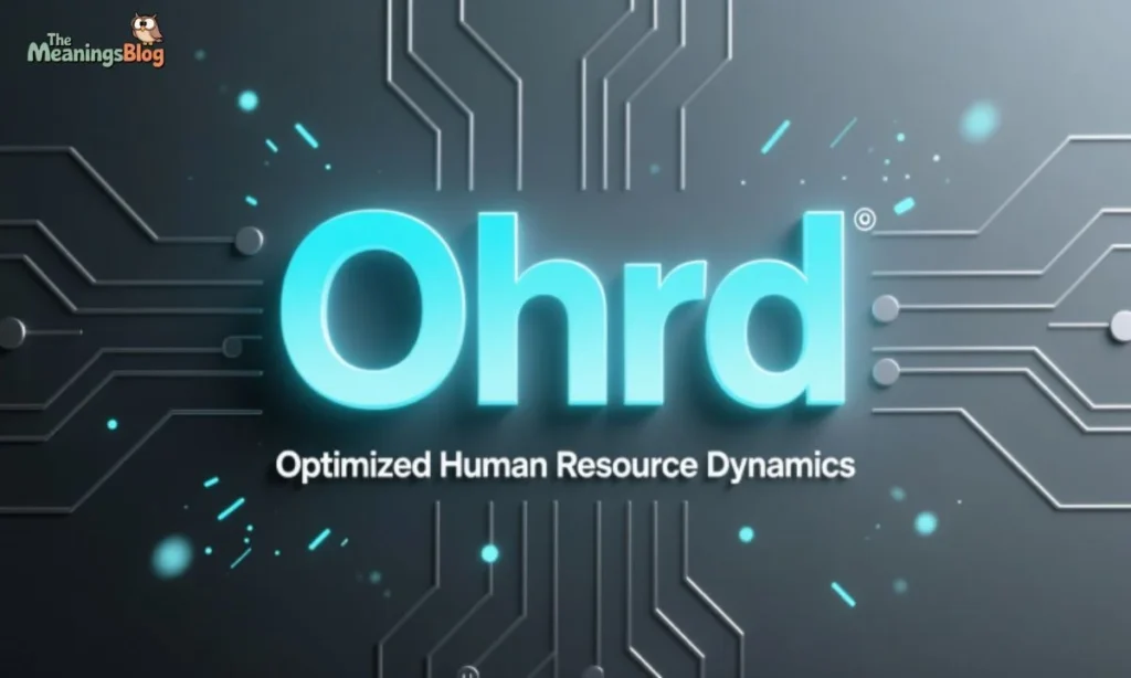 What Does Ohrd Stand For?
