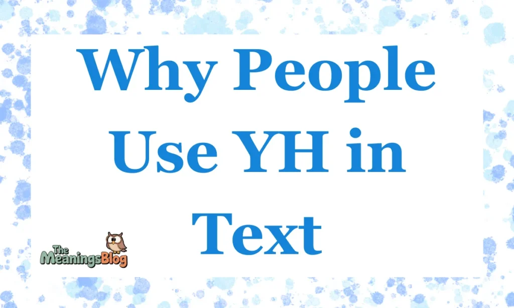 Why People Use YH in Text