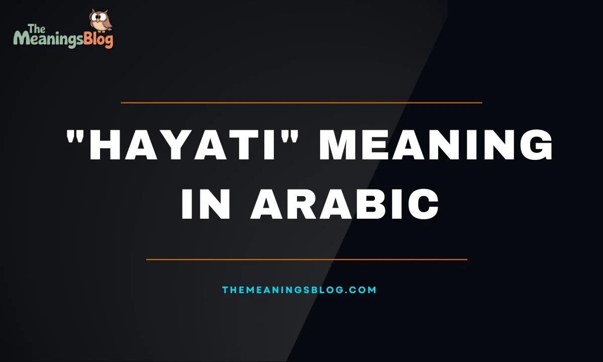The Word "Hayati" Meaning in Arabic With Examples