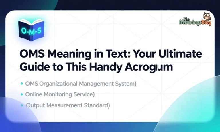 OMS Meaning in Text: Your Ultimate Guide to This Handy Acronym
