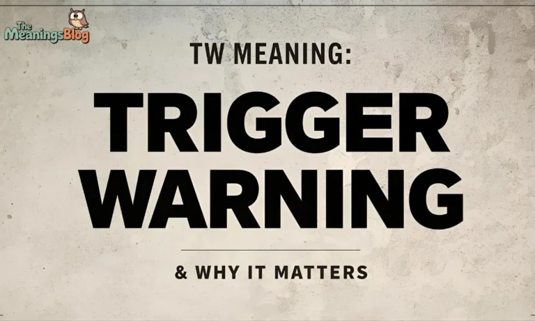 TW Meaning: Trigger Warning & Why It Matters