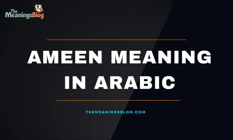The Word Ameen Meaning in Arabic With Examples
